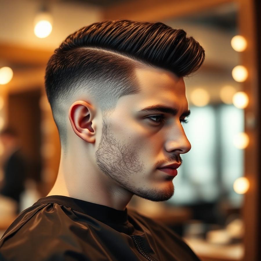 Men's fade haircut
